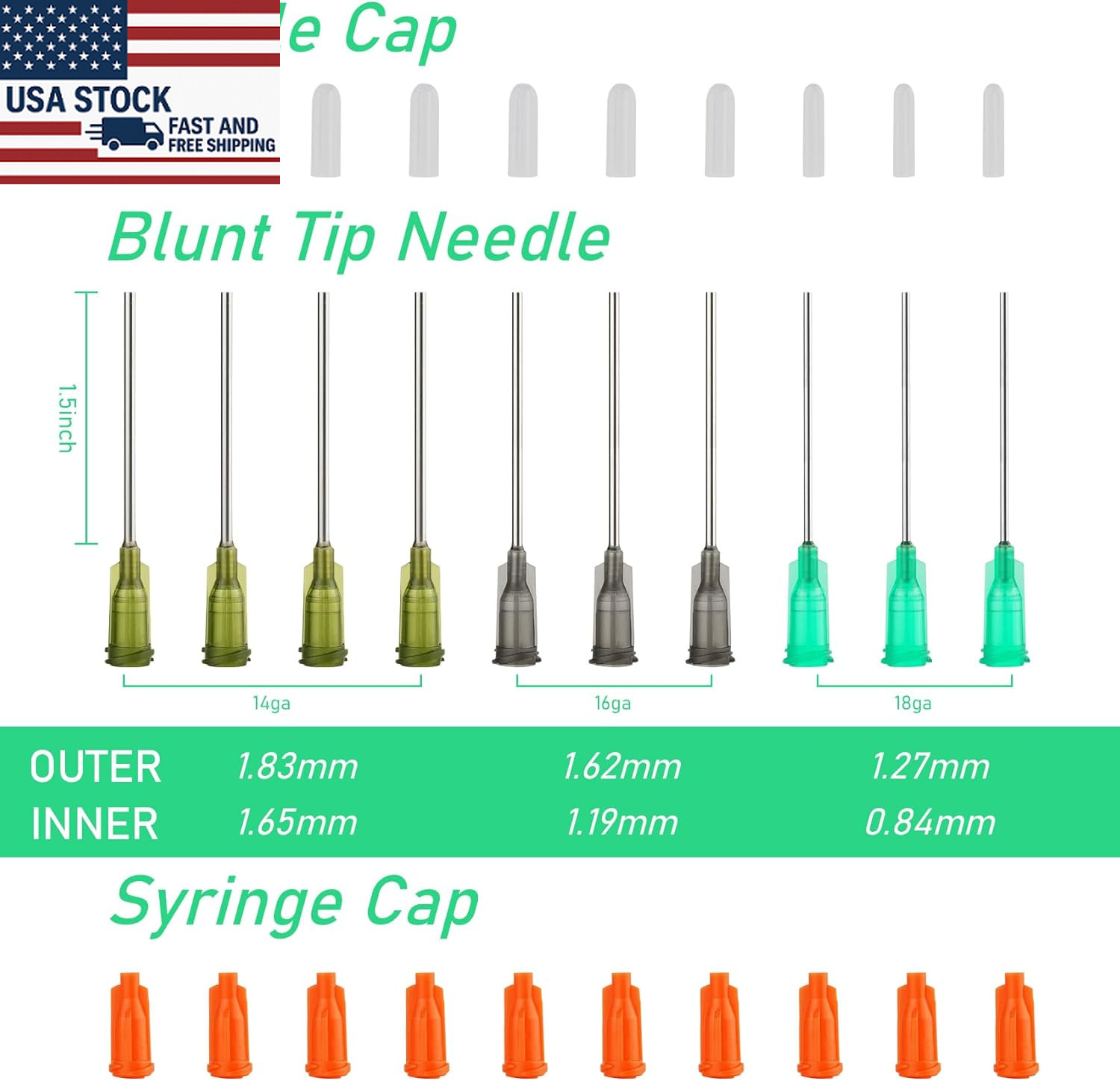 10ml Glue Applicator Syringe with 14G/16G/18G Blunt Tips – For Ink, Epoxy, Craft