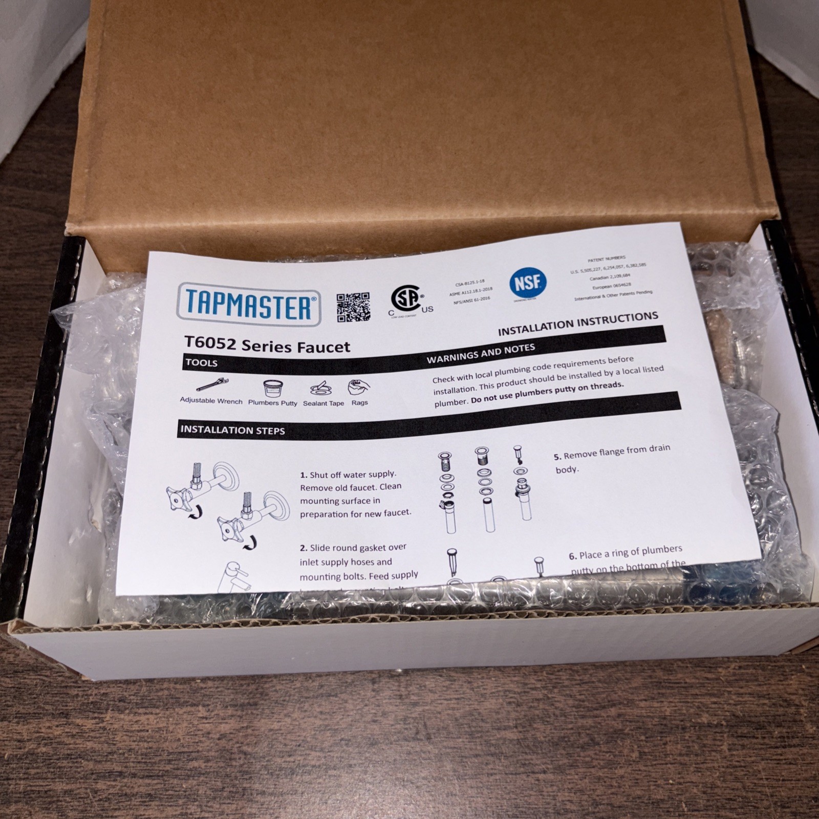 TAPMASTER Lavatory Faucet (Nickel) T-6052 Series Faucet