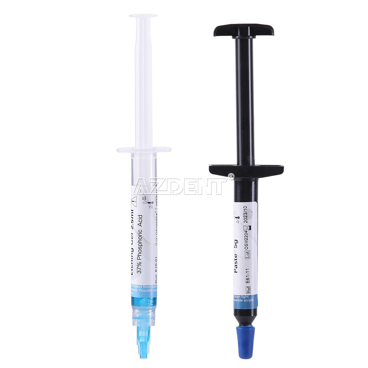 Dental Orthodontic Adhesive Light Cure Blue Glue Adhesive Paste+Etchant Acid Gel