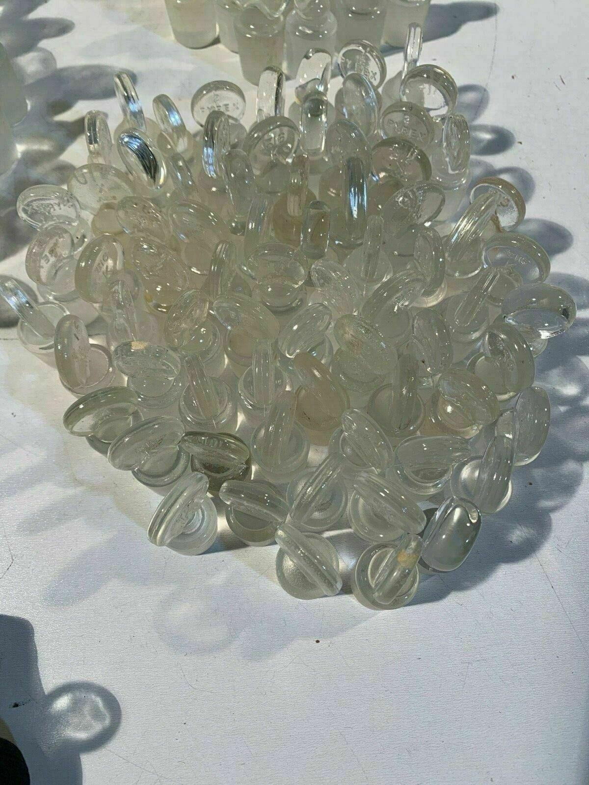 73x PCS PYREX 16 ST Pennyhead Inner Stopper Standard Taper Solid Glass – USED