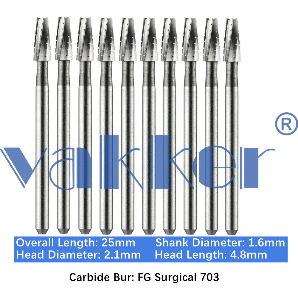 10/Pack Dental Surgical Carbide Burs Latch Type RA SURG Burs Low Speed RA1/4 RA1