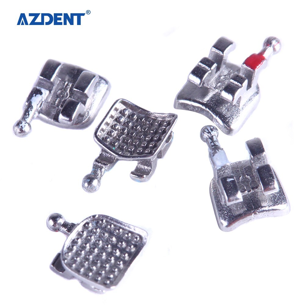 AZDENT Dental Orthodontic MIM Monoblock Bracket Braces Mini Roth 018 Hooks 3-4-5