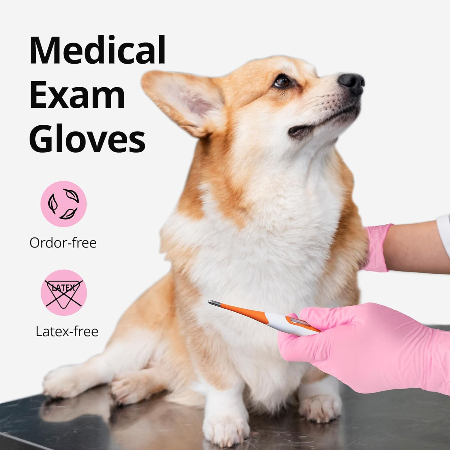 Swiftgrip Nitrile Exam Gloves, 4 Mil, Cherry Blossom, Food Safe Gloves Disposabl