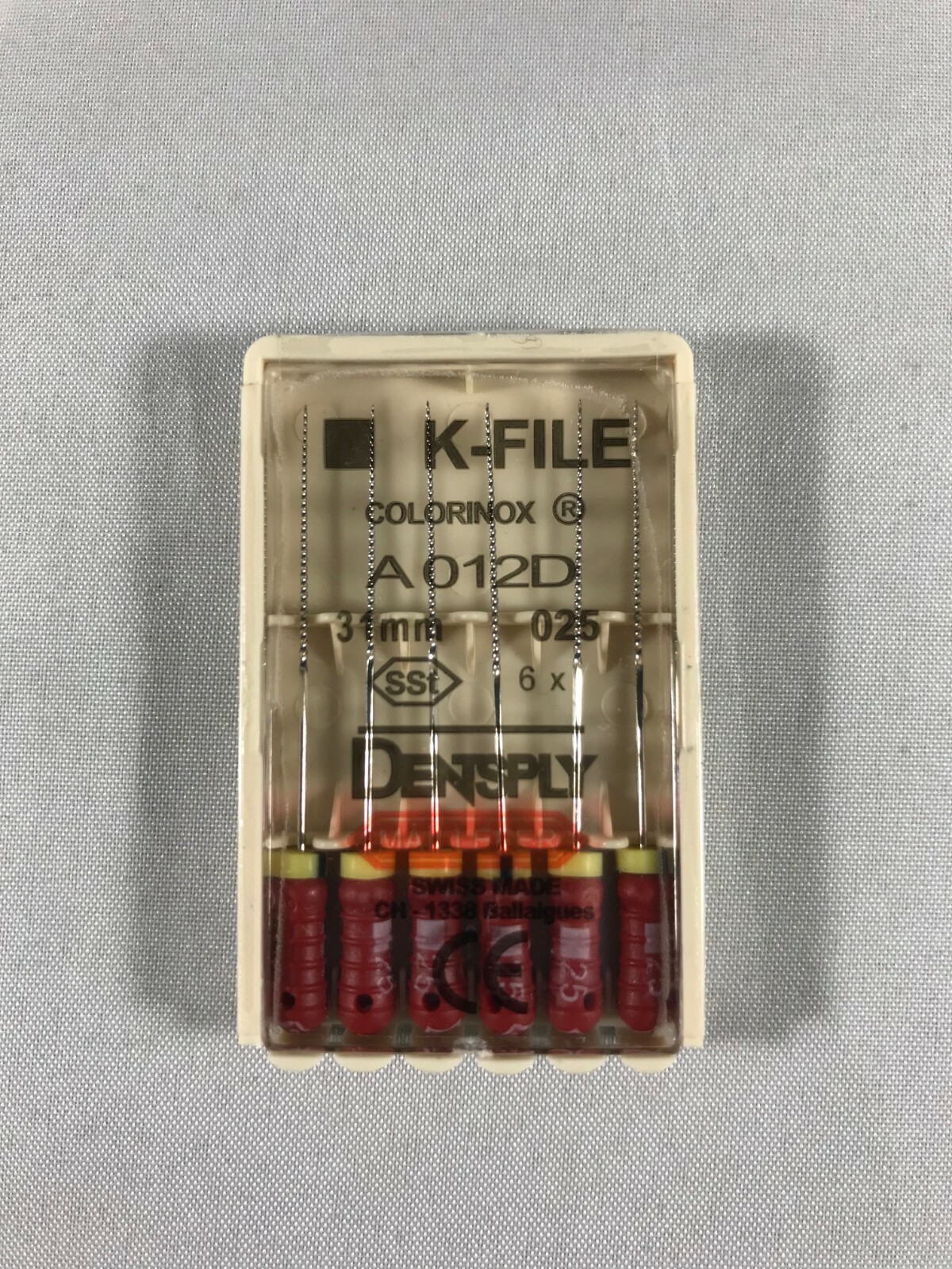 6 Pcs File Dentsply Dental Endo 31mm Stainless Steel K-file All Sizes