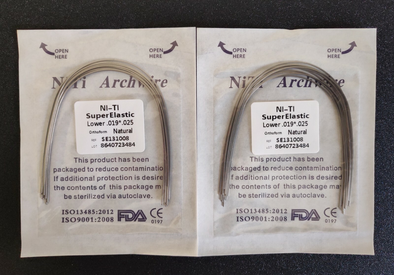 10Pcs Dental Super Elastic Niti Arch Wire Rectangular Bows Arcs Natural Form