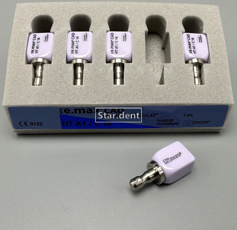 IPS C14 Emax CAD CEREC Dental Lab Ceramic Blocks Cube Veneer LT HT A1 A2 A3 Blue