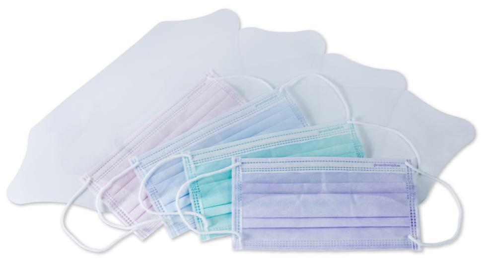 Disposable Face Masks with Shields (BFE) Ear-Loop 25 pcs Green color