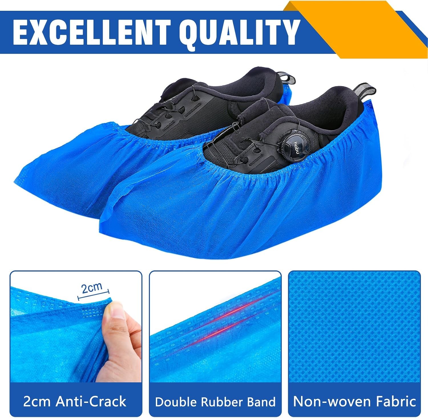 900 Pack 450 Pairs Shoe Covers Disposable Non-woven Fabric Shoes Covers Indoor