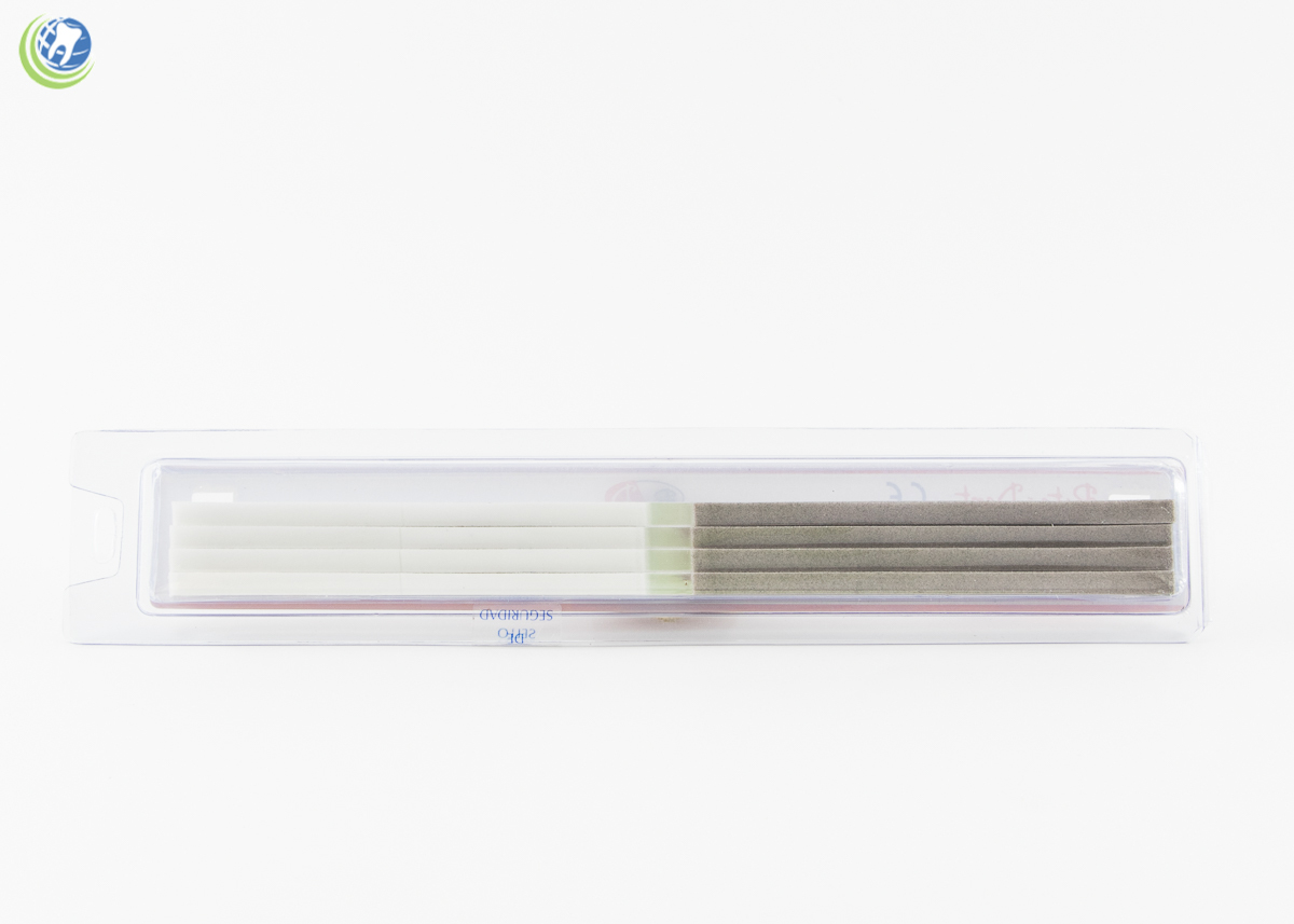 Dental Composite Polishing Strips 4mm Polyester Fine/Medium Grit One-Side 100Box