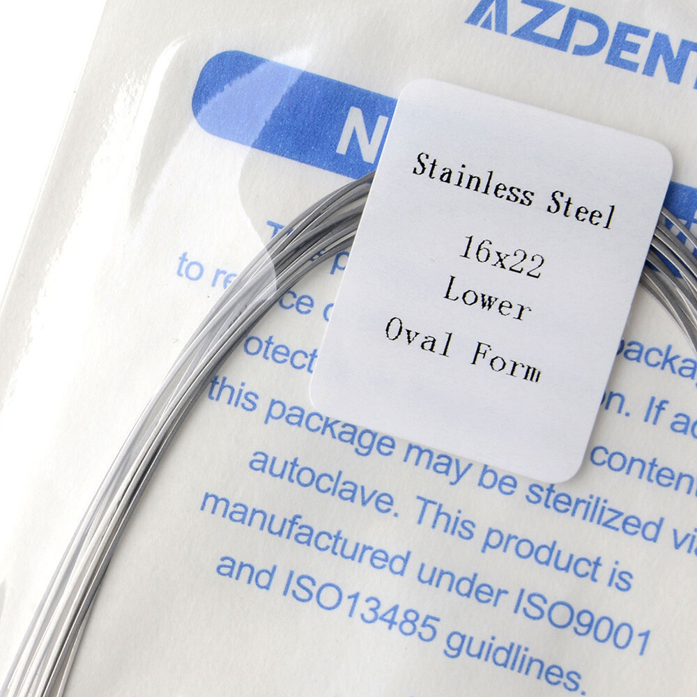 AZDENT 10pcs Dental Orthodontic Stainless steel Arch Wire (rectangular)