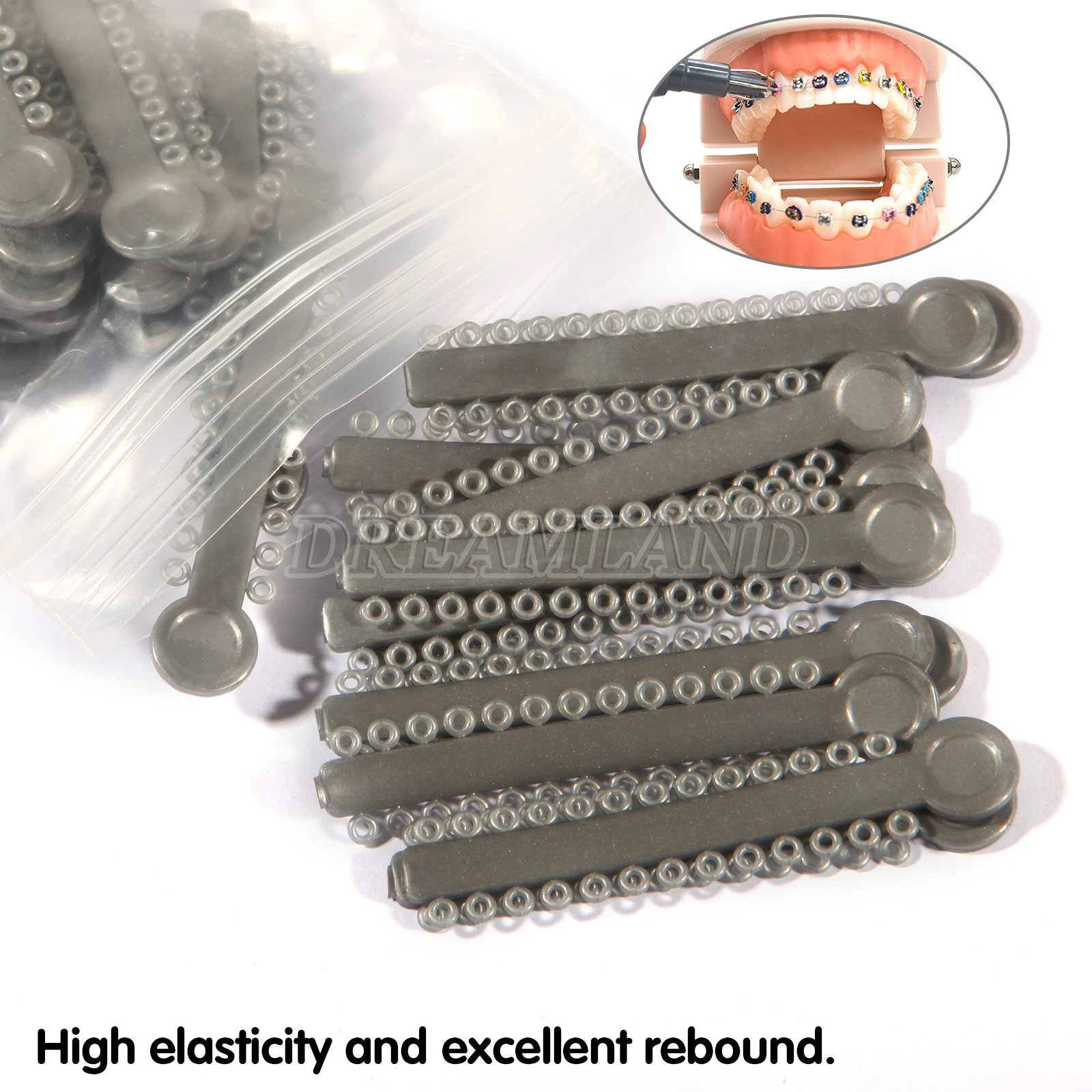 1040 Unids / bolsa Dental Lazos De Ligadura Elástica De Ortodoncia