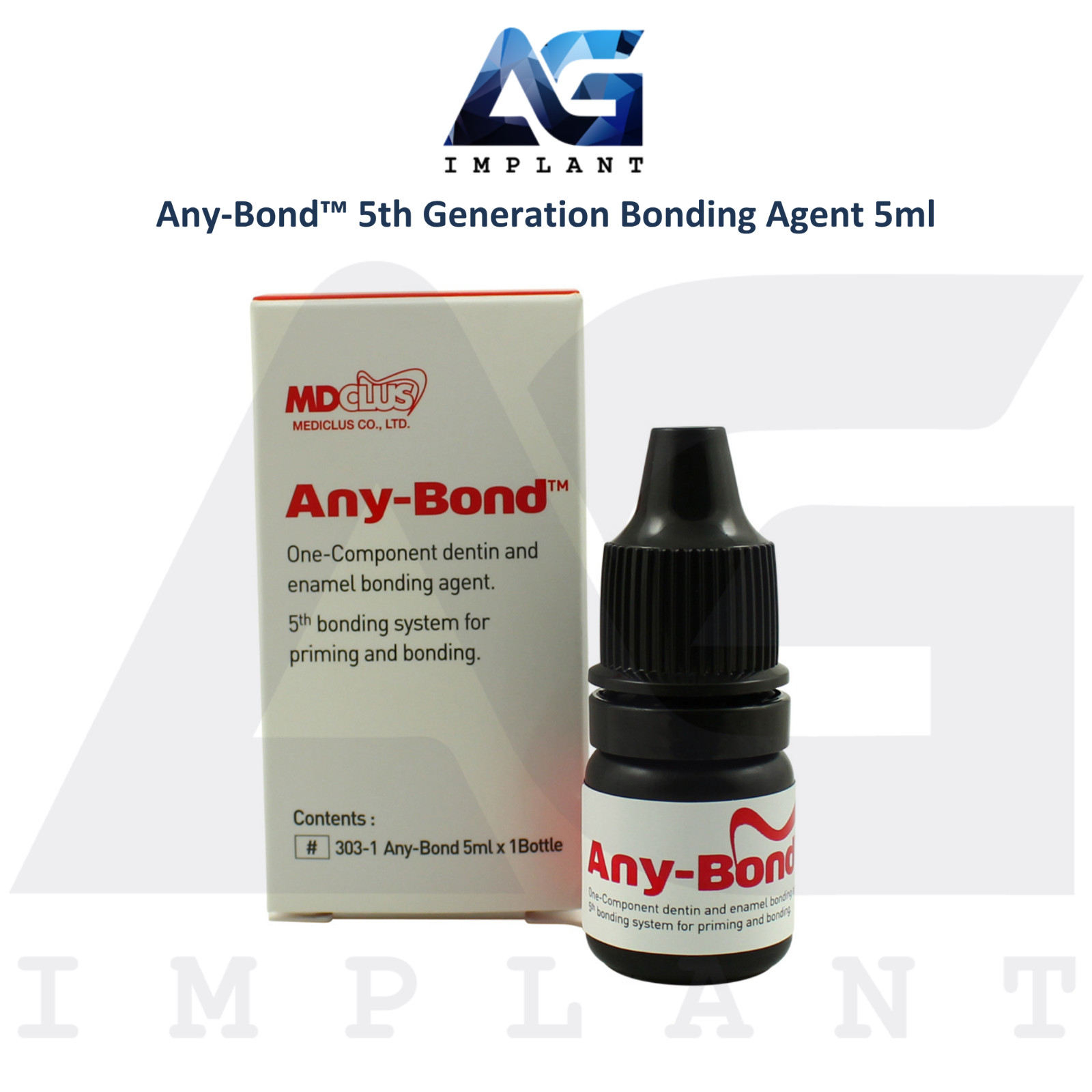Any-Bond 5th Gen Bonding Agent 5ml One Step Application Dental Restorations