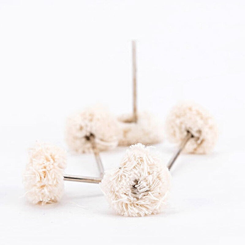 20 Pcs Wool Felt Abrasive Head Dremel Type Grinding Buffing Polishing Pads Wheel
