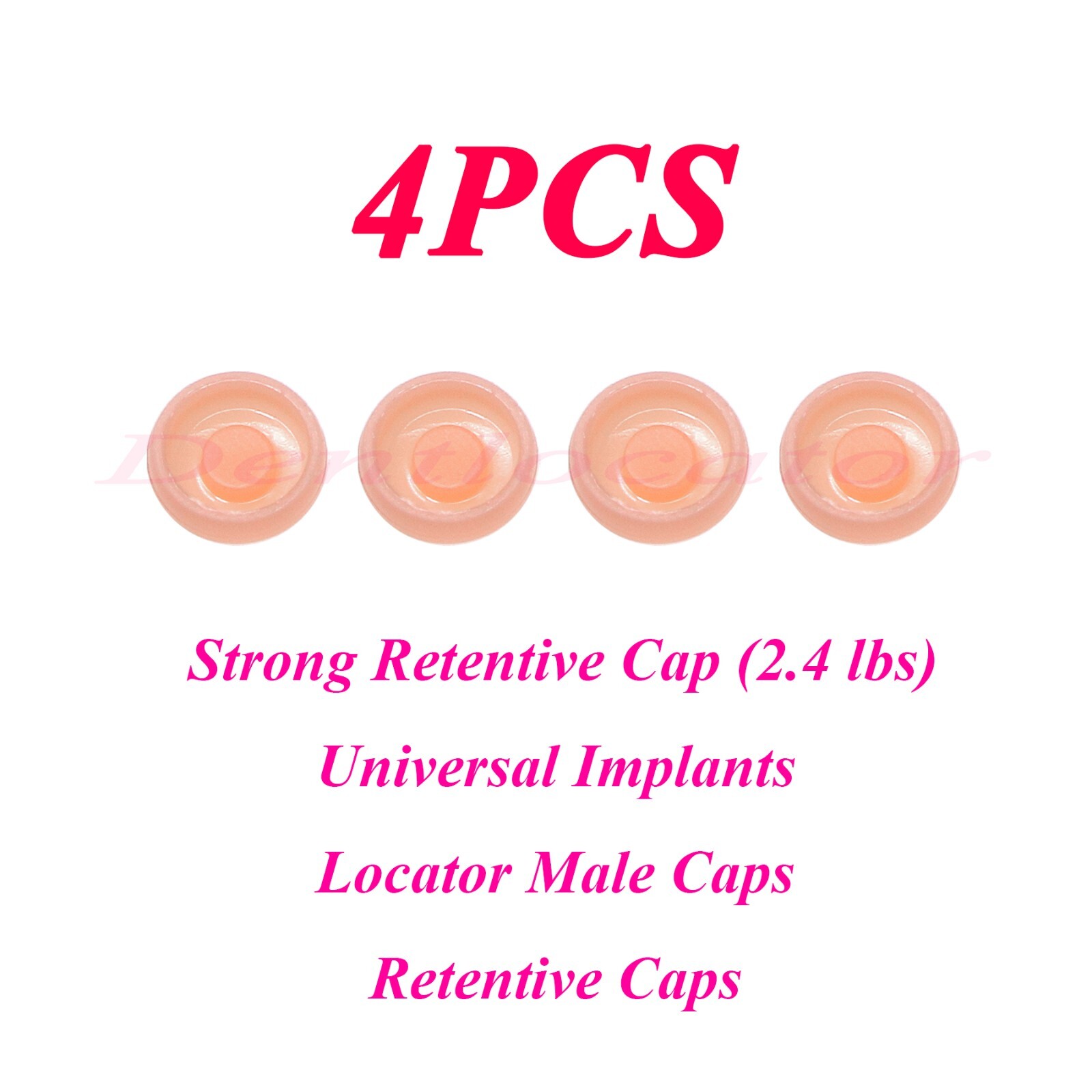 US Overdenture Attachment Abutments Locator Male Caps Pink 2.4lbs Replacement