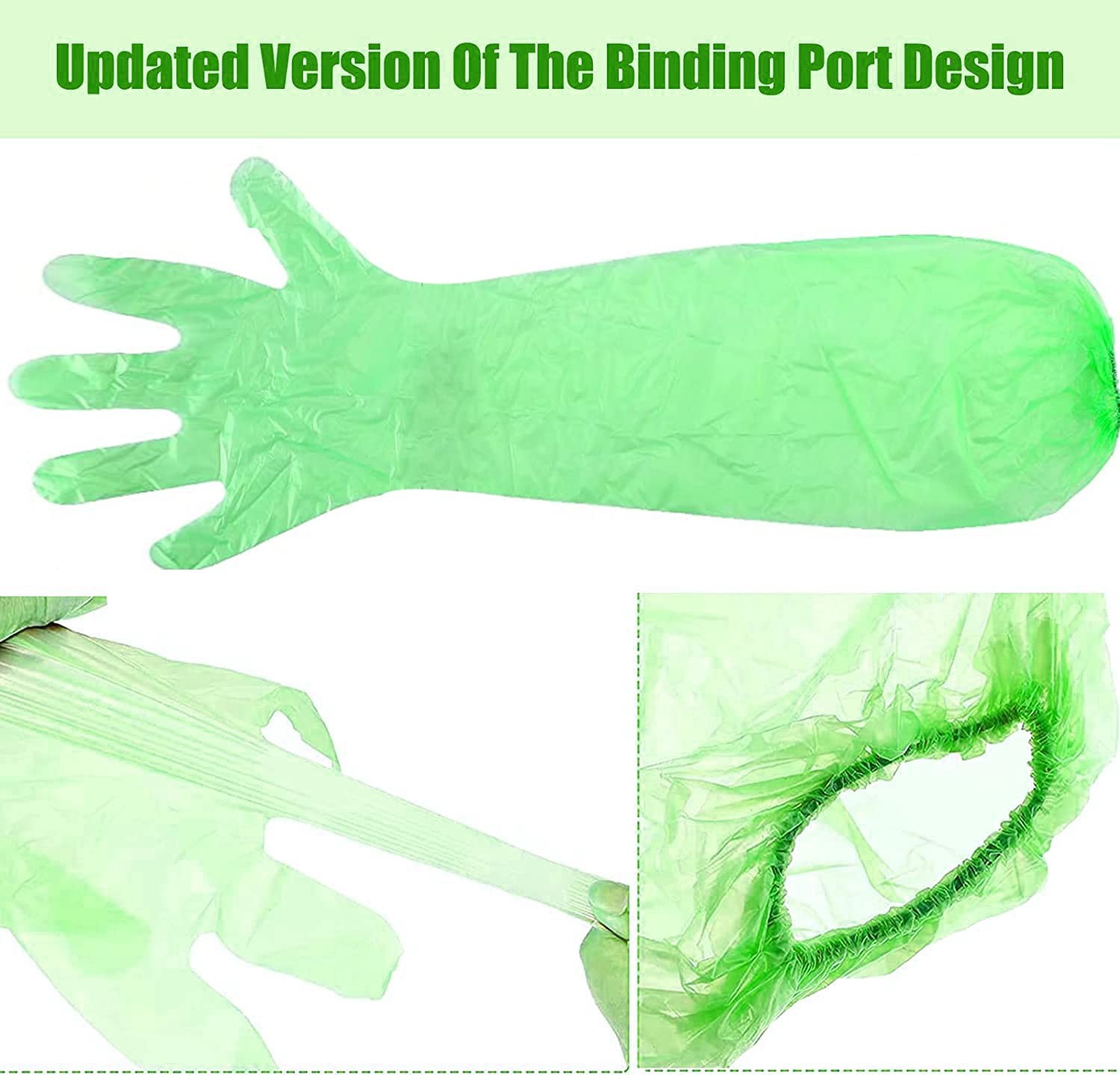 100 Pcs Field Dressing Gloves Deer Hunting Extra Long Disposable Glov…