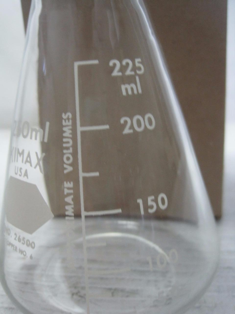 1419b Lot (2) Kimax Erlenmeyer Flask Graduated 250 ML Type IV 6640-00-935-4269