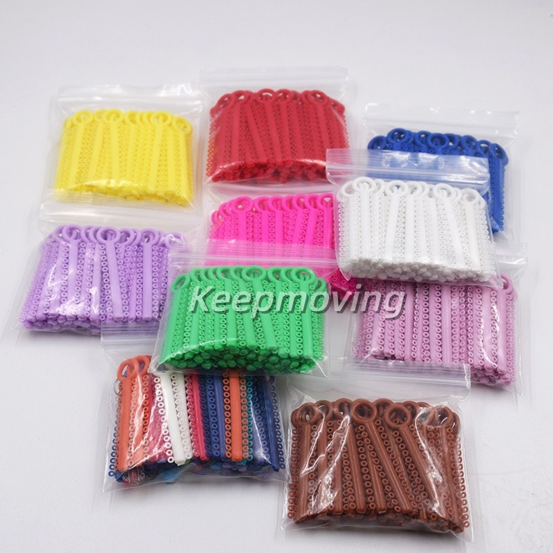 1 Pack 1040 Pcs Dental Orthodontic Elastic Braces Rubber Ligature Ties 37 Colors