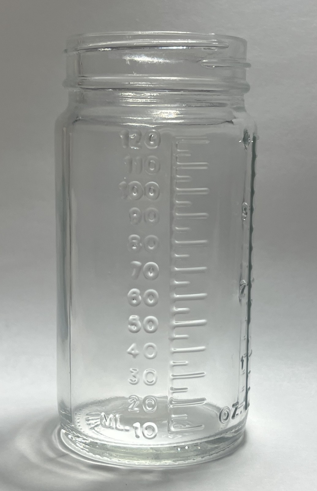 QUOPAK Glass Graduated Glass Beaker – Wide Mouth Jar – 120mL 4 Ounce – Lot Of 5