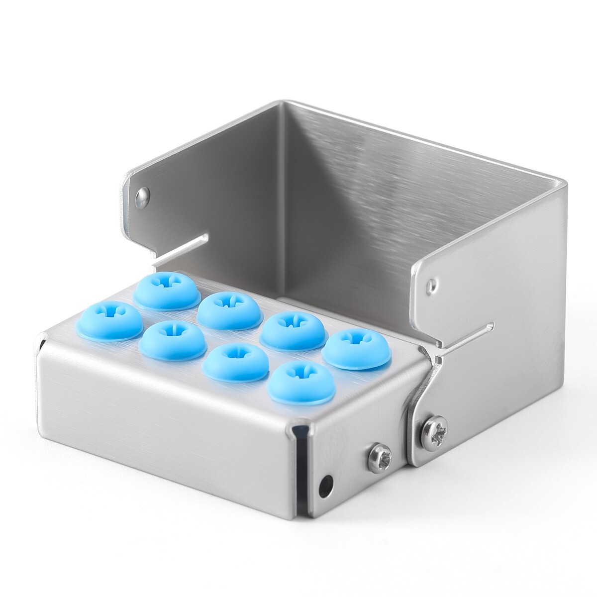 8/30Holes Bur Dental Burs Disinfection Autoclave Stand Holder Block Case Steel