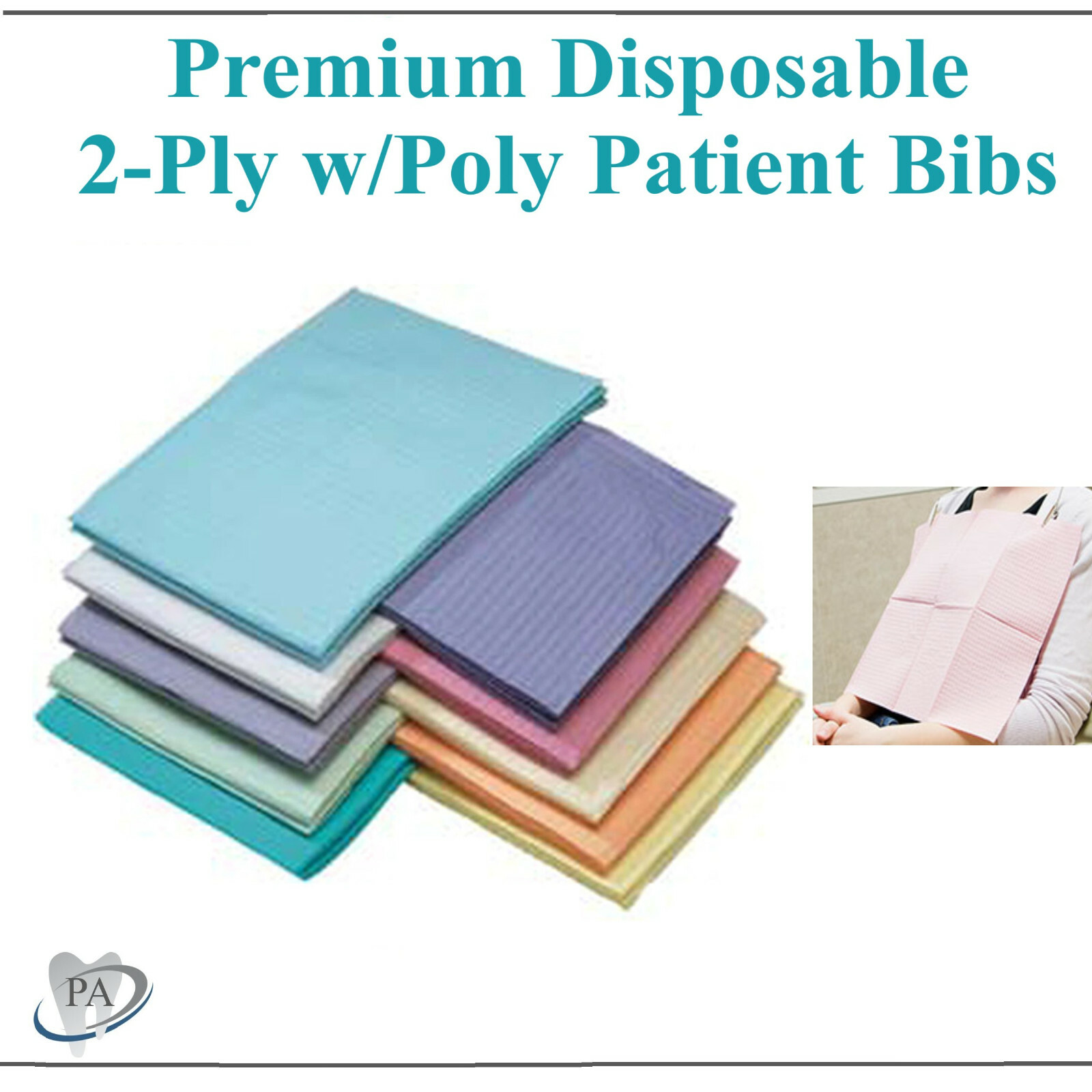 Disposable Dental Medical Tattoo Sigle use Patient Bibs Towels 18×13, 1000/Case