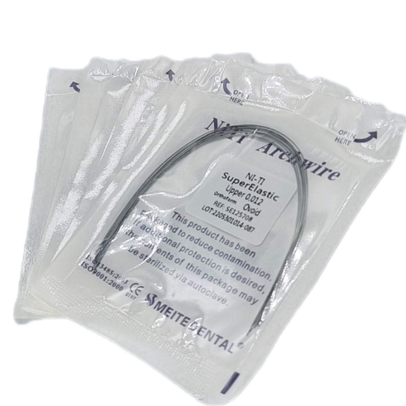 100Packs Dental Ortho Arch Wires Super Elastic Niti Round 012~020 Upper&Lower