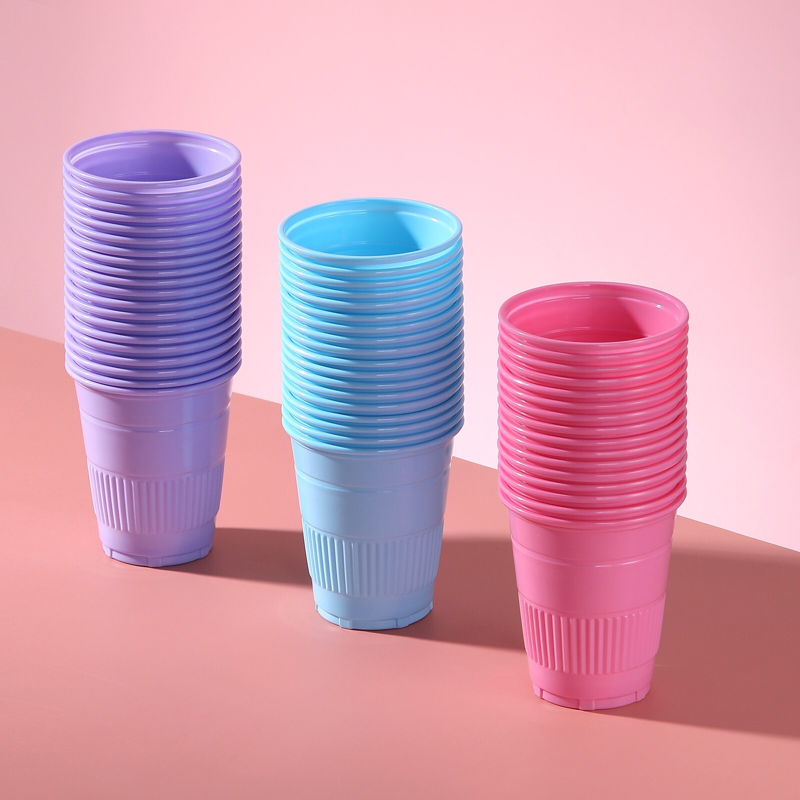 JMU Disposable Plastic Cups 5OZ Colorful Plastic Dental Rinse Cups 1000PCS
