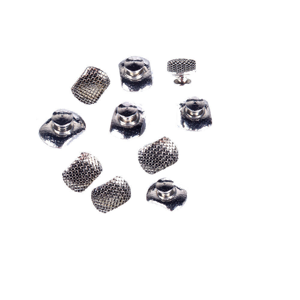 Dental Orthodontic Lingual Button Bondable Round Rectangular Base Mesh With Hook