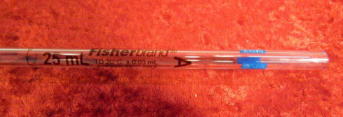 GLASS FISHERBRAND 25ML PIPETTE – PIPETTE IS MARKED WITH AS: 50ML – F (EZS002336)