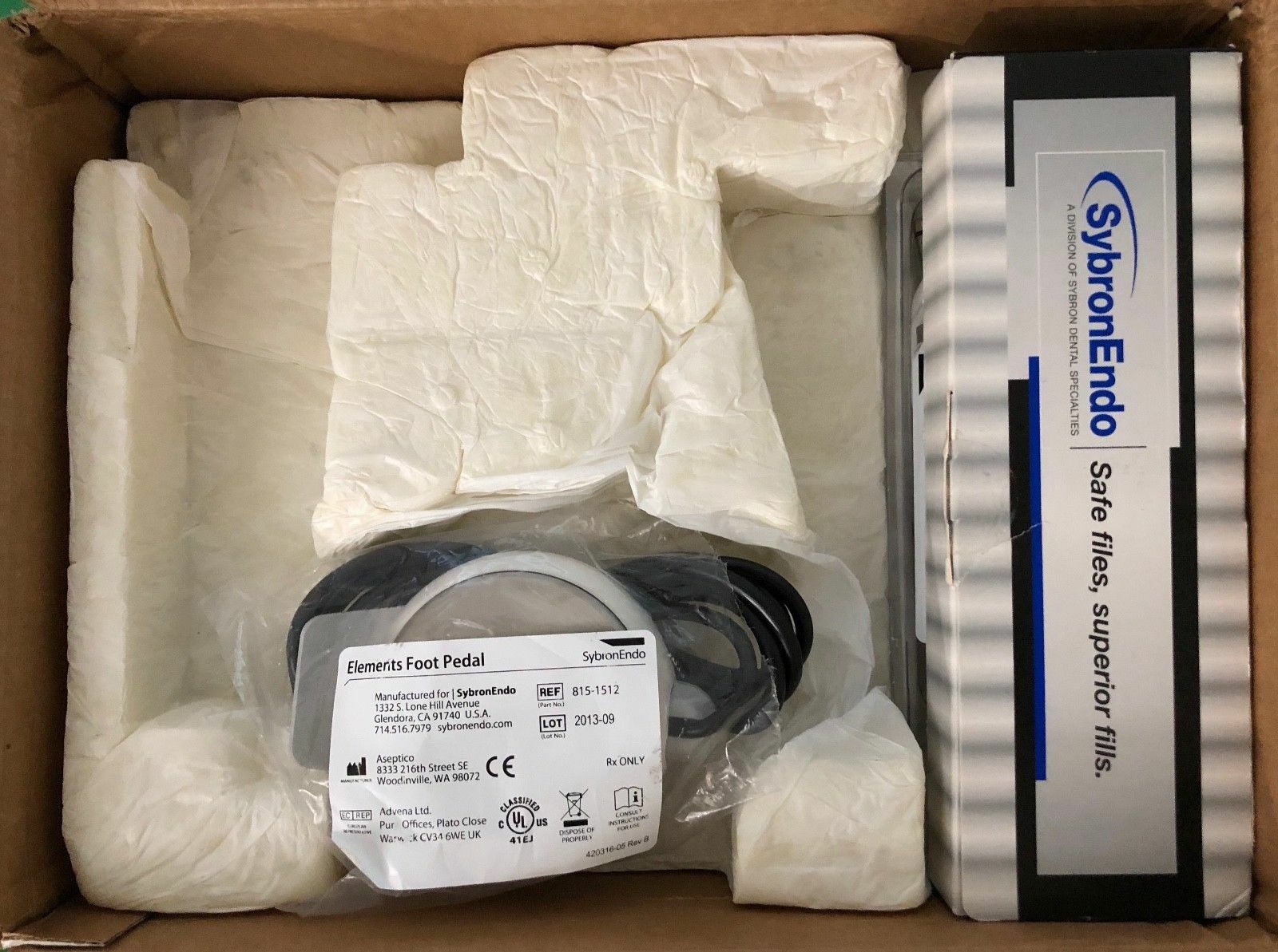 Sybron Endo Elements motor 1y Warranty, Hand piece & Reciprocating TF Files
