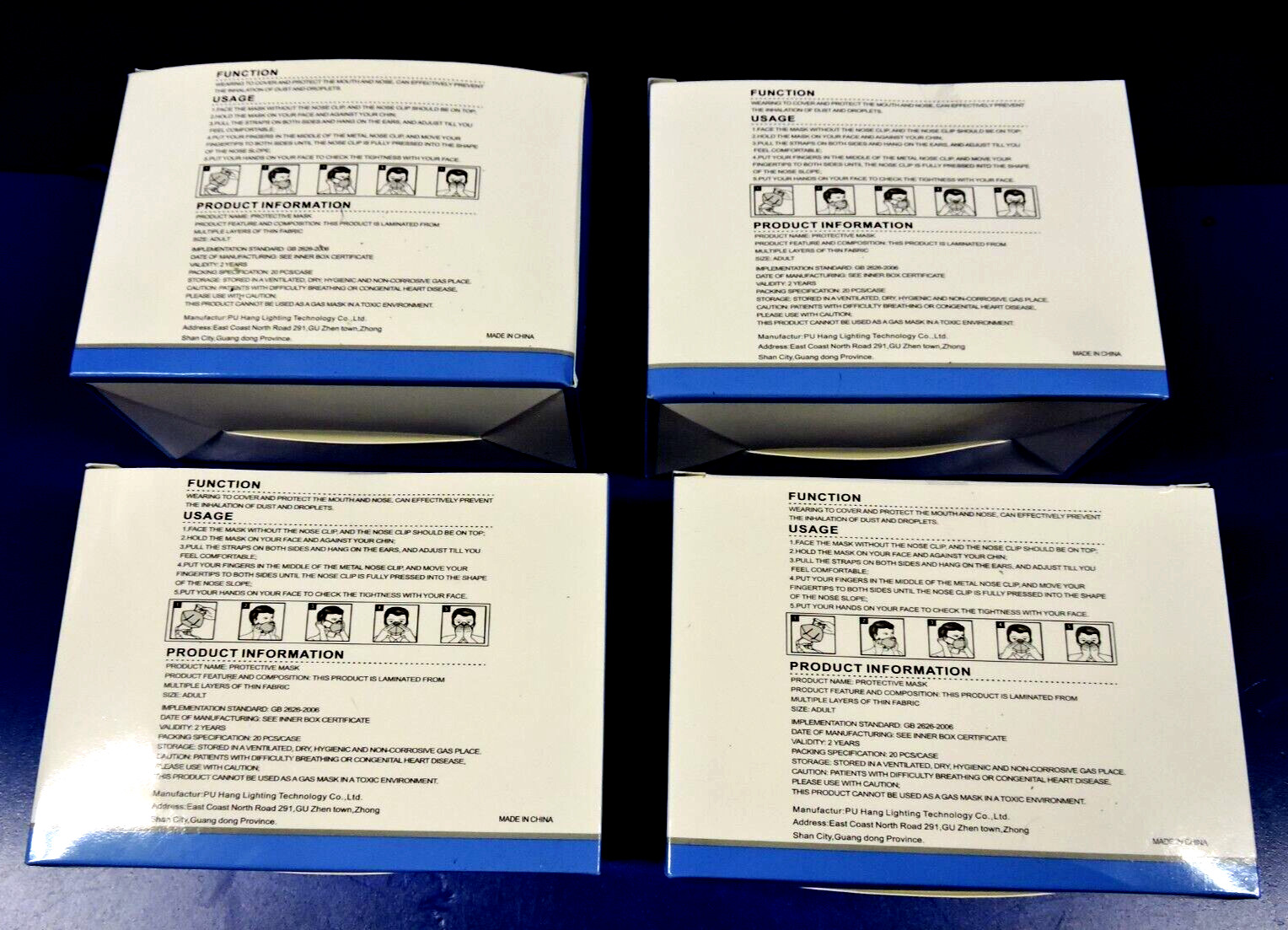 80 Pcs KN95 Face Mask Respirator Mouth Nose Cover 95% Protective 5-Layer / WHITE