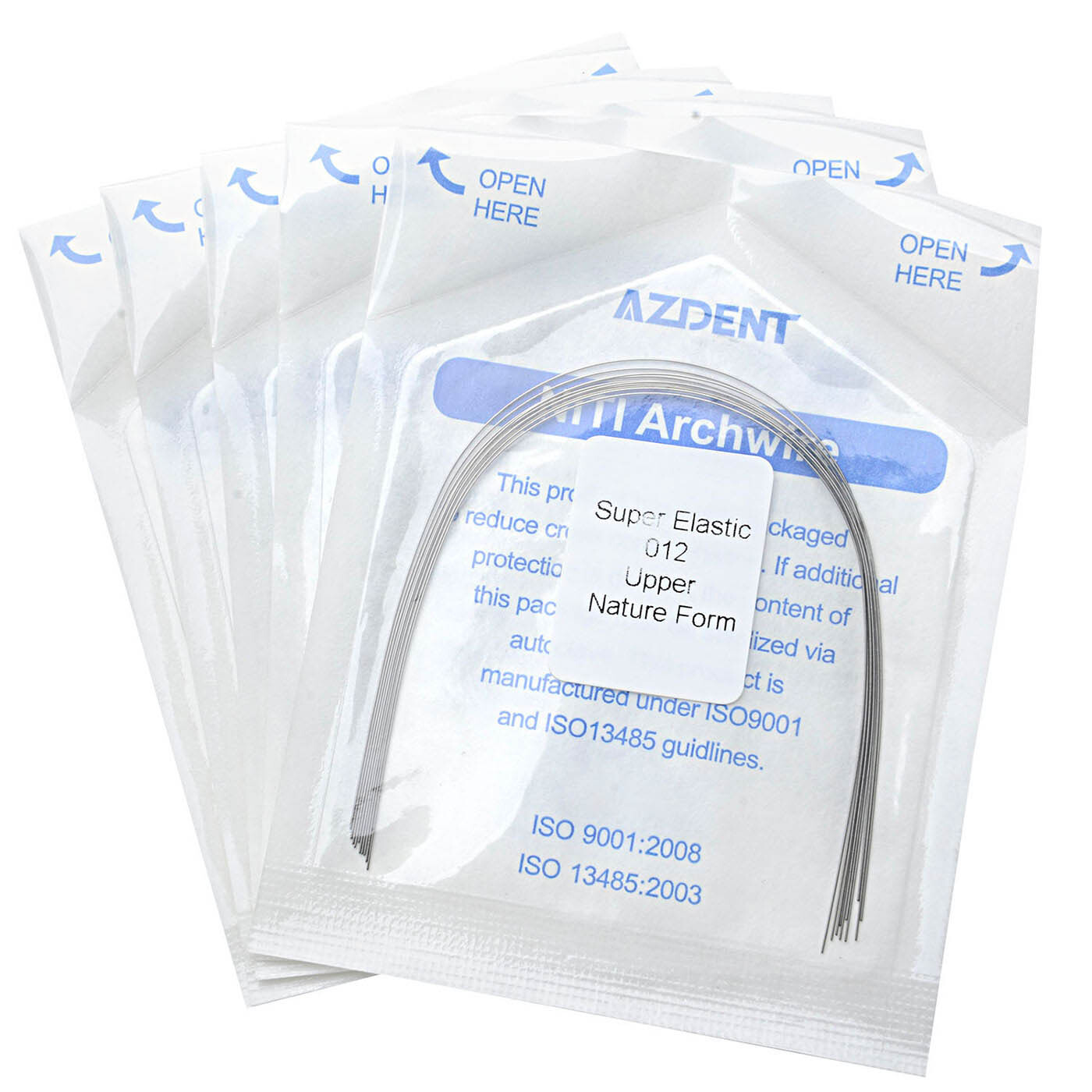 AZDENT Dental Orthodontics Round Arch Wire Super Elastic Niti Nature Form