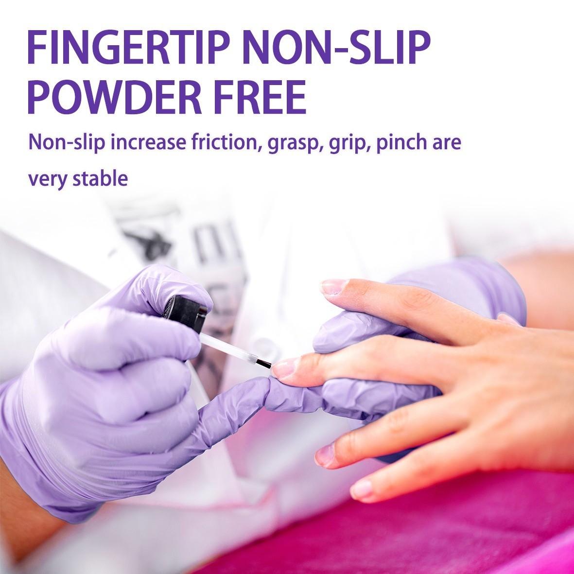 100 Count Disposable Nitrile Exam Gloves 4 Mil Latex-Free Food Safe