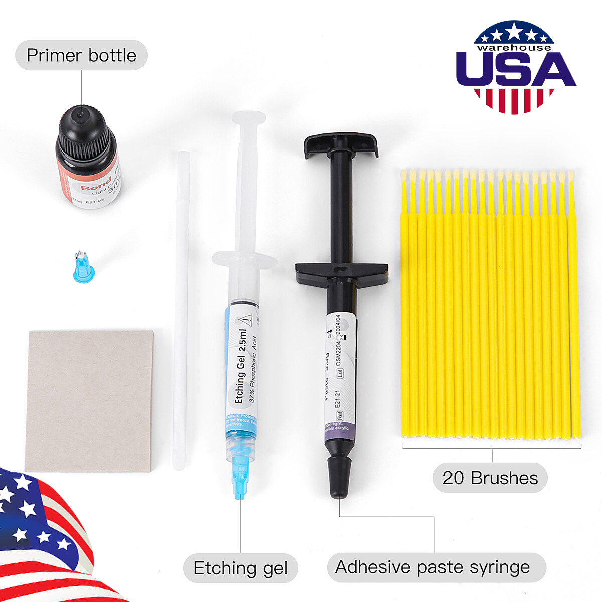 Dental Glue Ortho Bonding System Light Cure Primer Adhesive Kit For Brackets