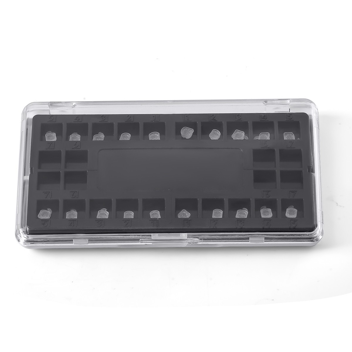 Mid-axis Dental Orthodontic Ceramic Clear Braces Brackets Roth 0.022 Hooks 345