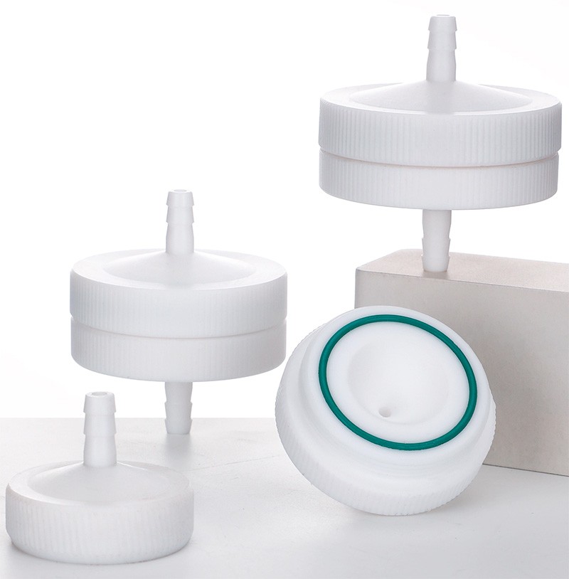 Lab Filter Membrane Holder PTFE 13-90mm Acid Alkali Gas Sampling Adapter