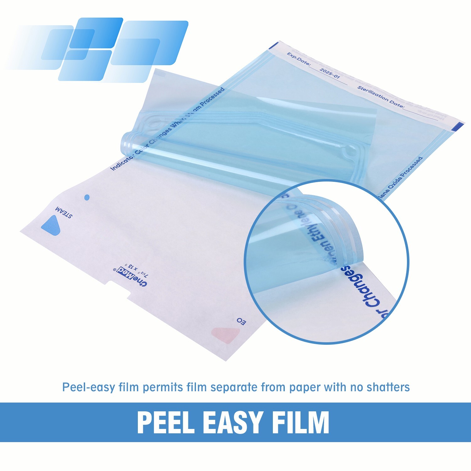 2000(10 Boxes)2.25″x4″ Self Seal Sterilization Pouches Sterilizer Autoclave Bags