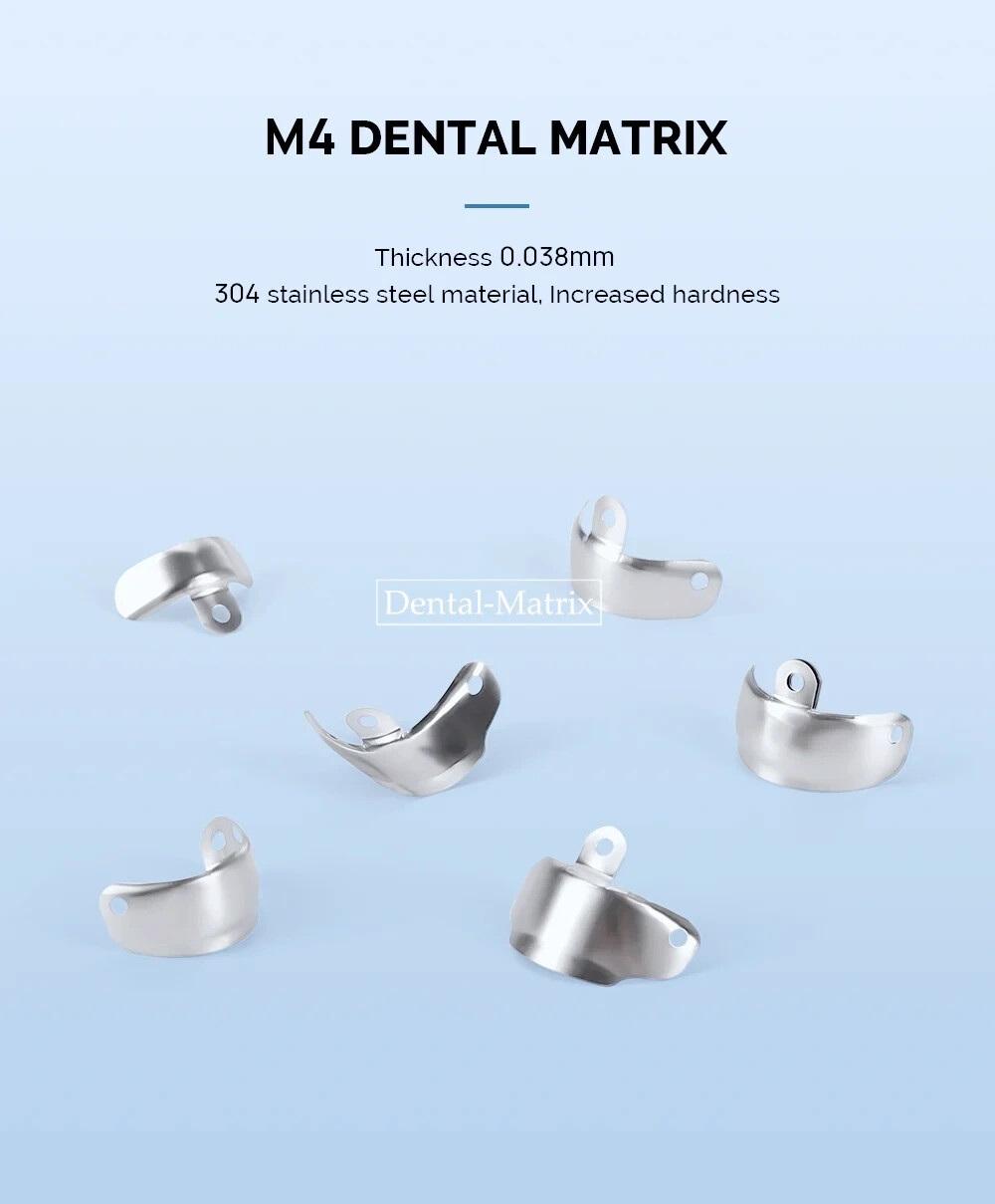 Dental Sectional Contoured System Matrix Bands M4 Metal Matrices Refill 50pcs