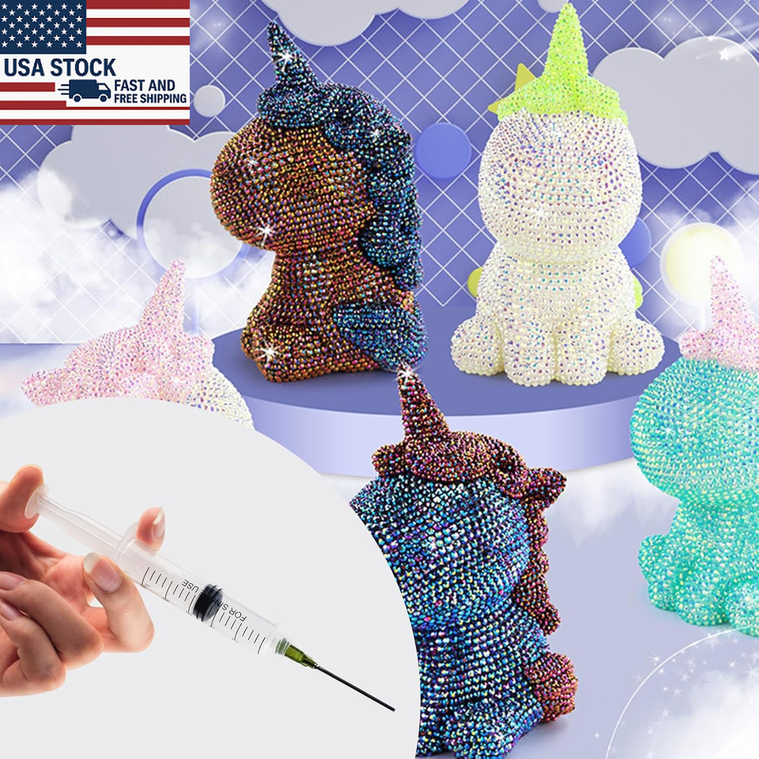 10ml Glue Applicator Syringe with 14G/16G/18G Blunt Tips – For Ink, Epoxy, Craft