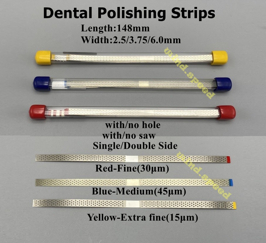 Dental Polishing Strips Polish Stick Diamond Sanding Single/Double Side Hole saw