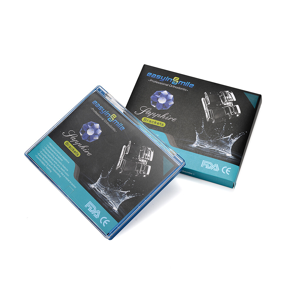 Ortho Monocrystalline Sapphire Brackets Dental Clear Brace MBT/ROTH 022 345Hooks