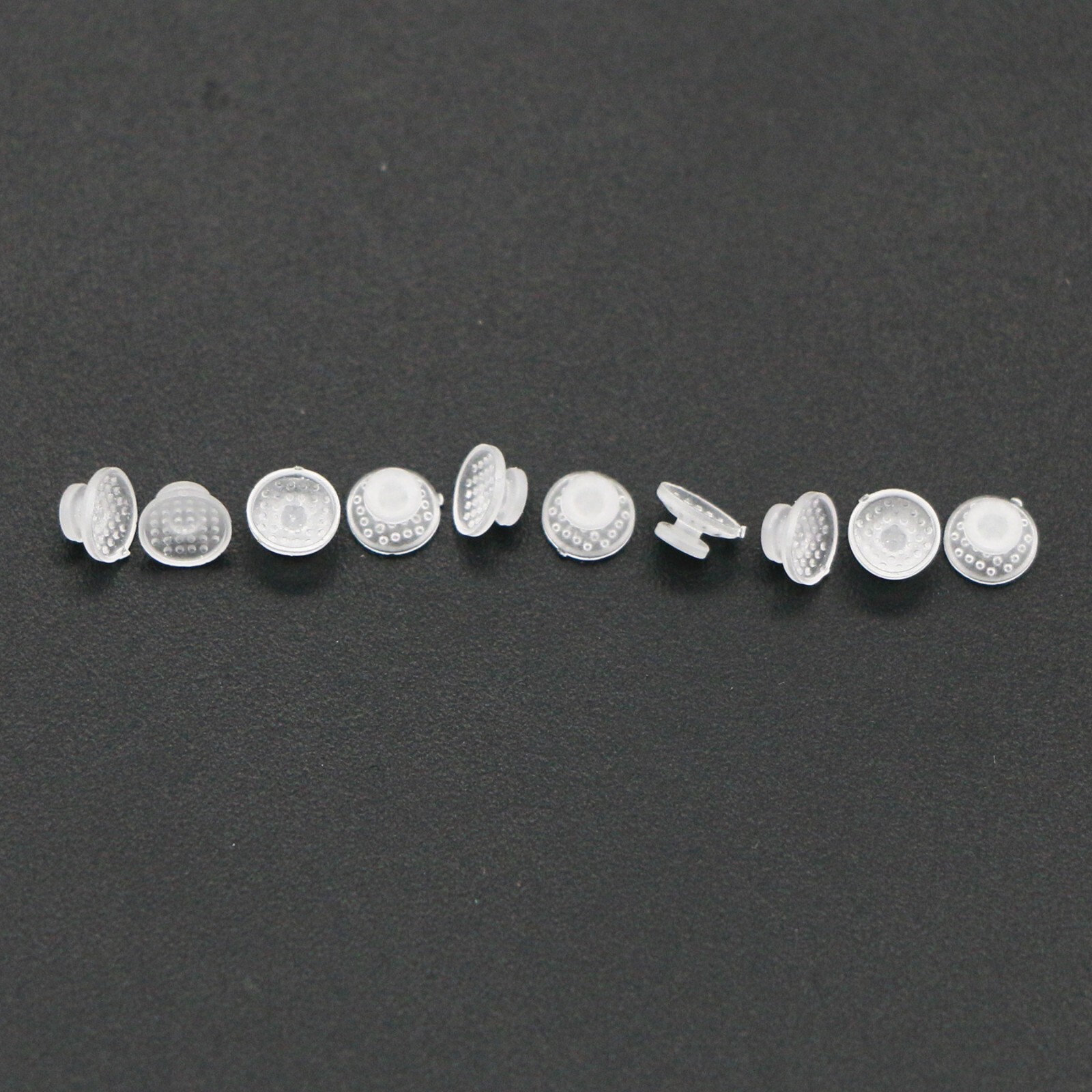 US 100Pcs Dental Orthodontic Ceramic Lingual Button Clear Bondable Mesh Base