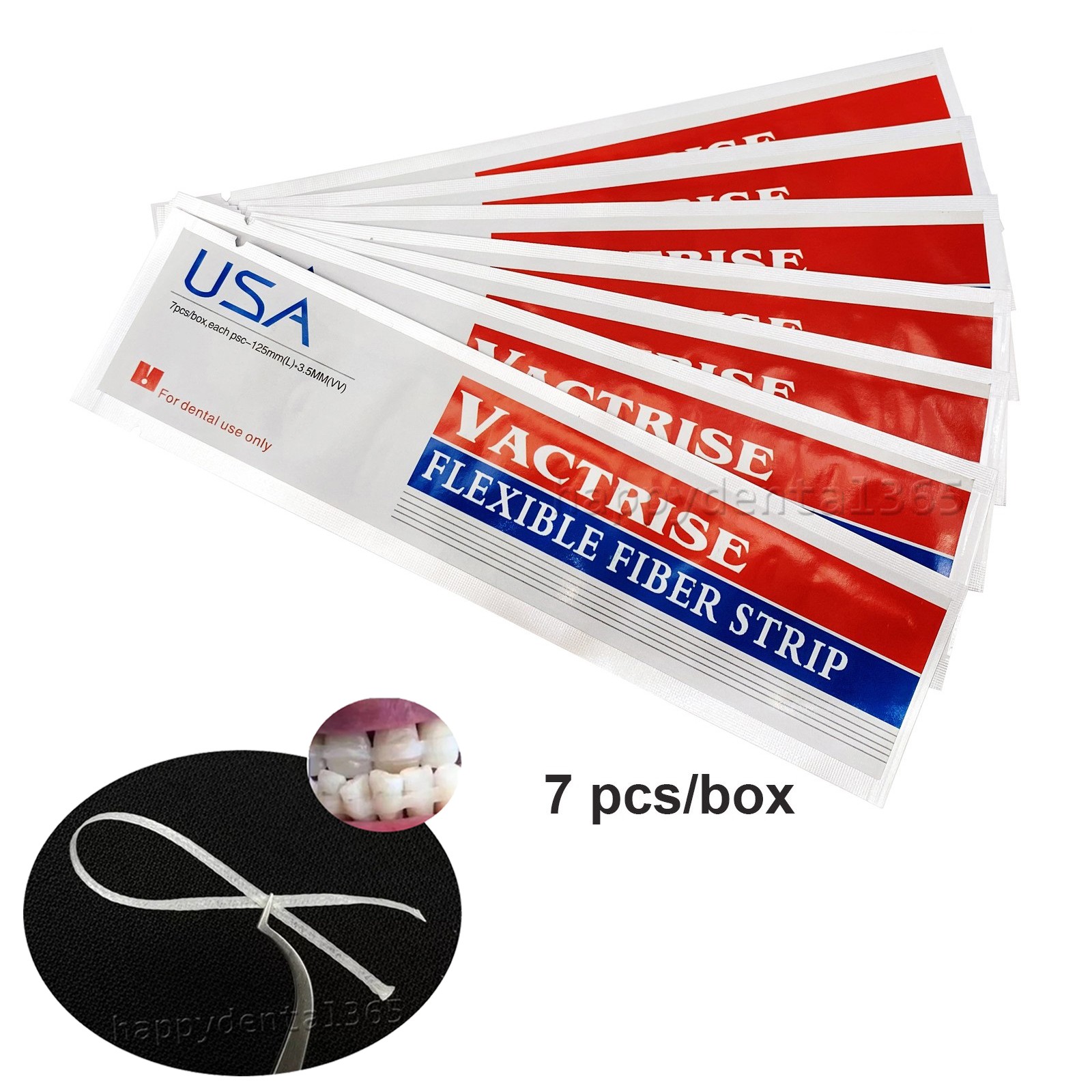 7pc Dental Composite Flexible Fiber Strip Glass Splint Light Cure Bonding Ribbon