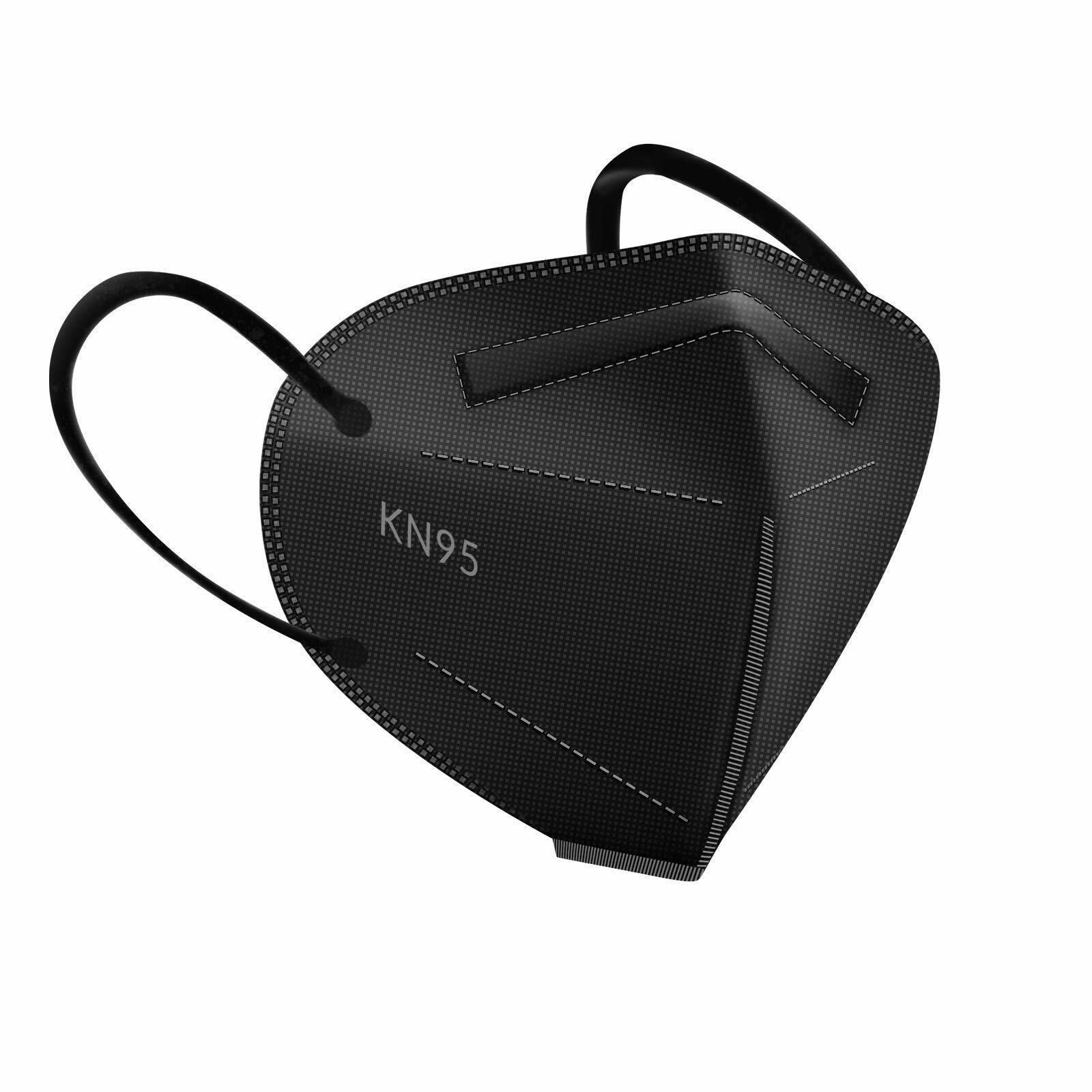 1-200 Black KN95 Face Mask 5 Layer C.E Approval FFP2 BFE 95% PM 2.5 U.S Seller