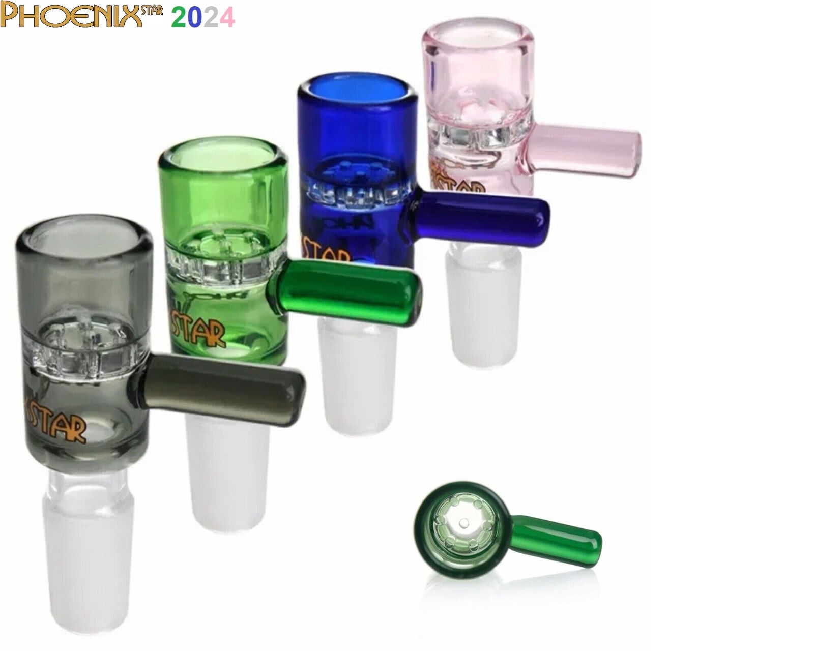 Phoenix Star 14mm Glass Bong Bowl With 7-hole unique Filter Screen New 4 2024