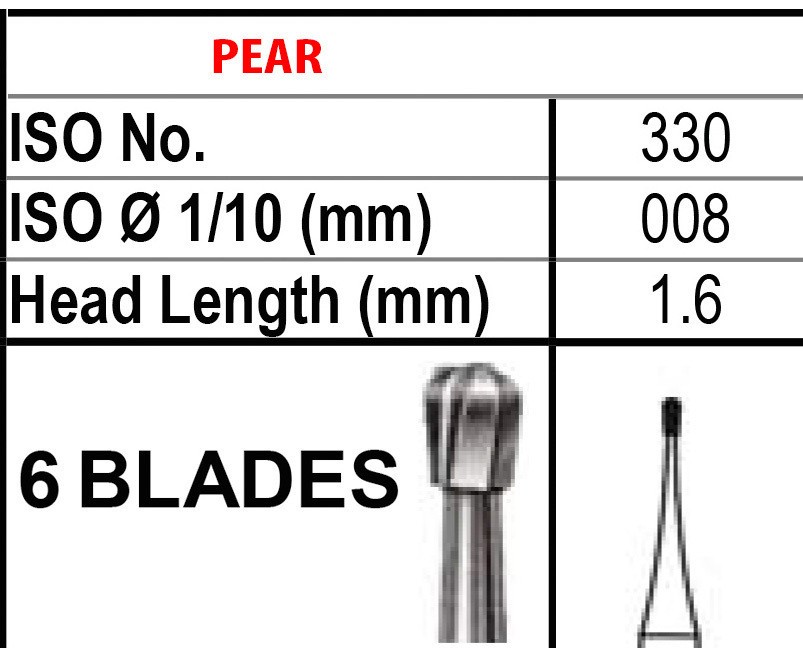 FG330 Kerr Carbide Burs Friction Grip up to 100x Bur 00400073