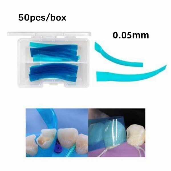 Dental Blue Matrix Strip Contoured Anterior Matrices 0.05mm Restorative Strips