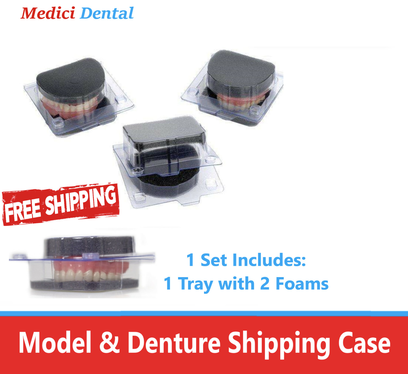 Dental Lab Model Box Denture Shipping Box Ortho Appliance Care Box 1-200 Sets/Cs