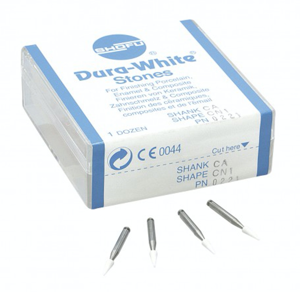 Shofu Dura-White Aluminum Oxide Finishing Stones 12pk (Your Choice)