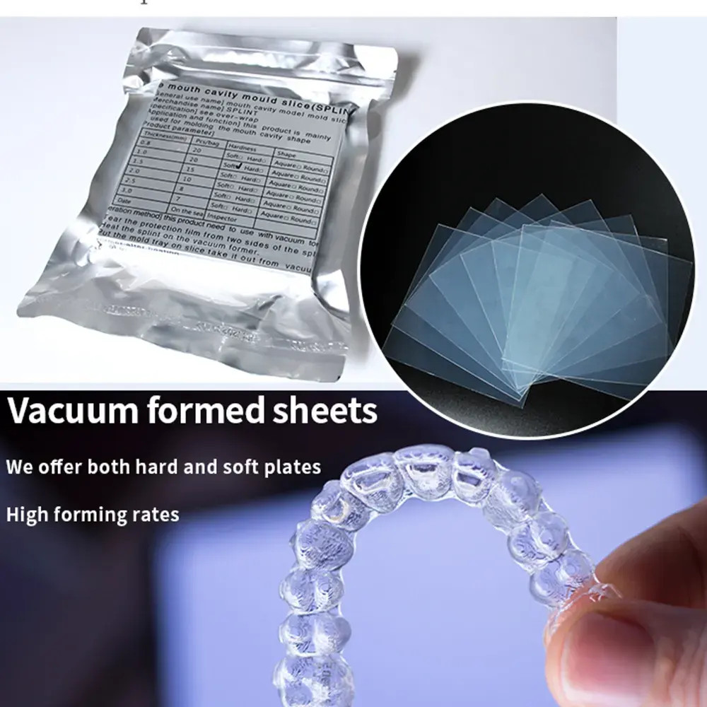 15 Slices Dental Lab Splint Thermoforming Material Hard 1.5mm for Vacuum Forming