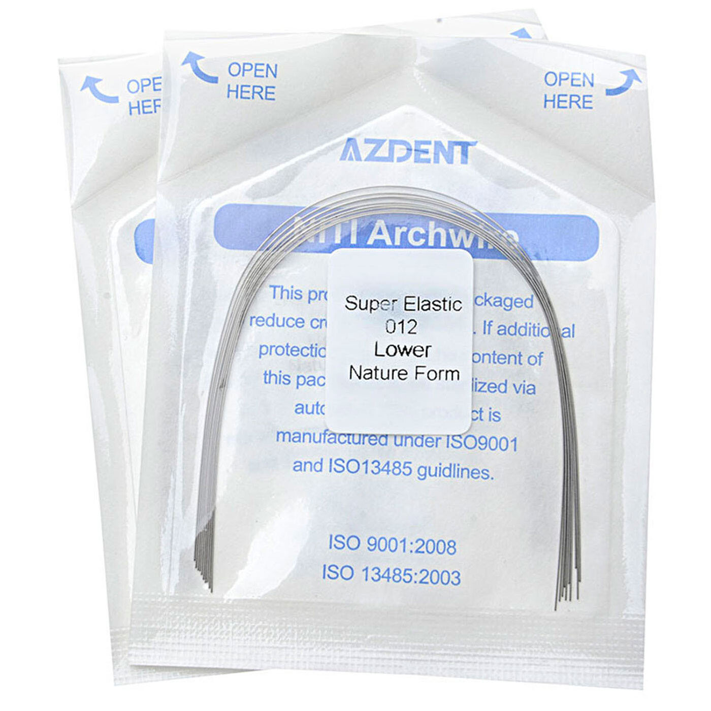 AZDENT Dental Orthodontics Round Arch Wire Super Elastic Niti Nature Form